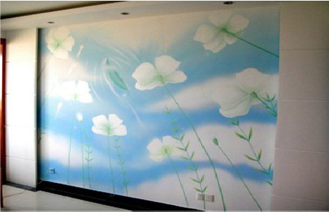 澜沧画墙绘怎么画好白云的蓬松感？