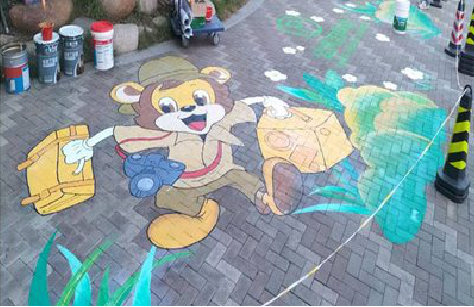 澜沧夏季画地面彩绘会遇到的问题