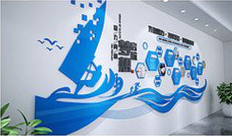 澜沧海浪主题文化墙如何设计？
