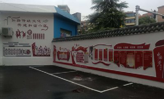 澜沧社区文化墙的创意设计。