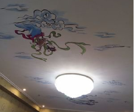 澜沧如何快速绘制天花板上的手绘墙？