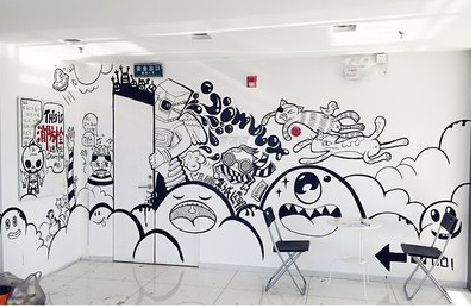 澜沧手绘墙并非传统涂鸦。